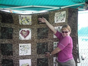 Kathy and the quilt